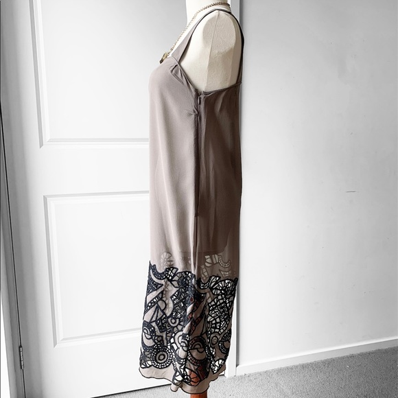 MARNI Silk Midi Dress with Black Lace - Picture 3 of 9